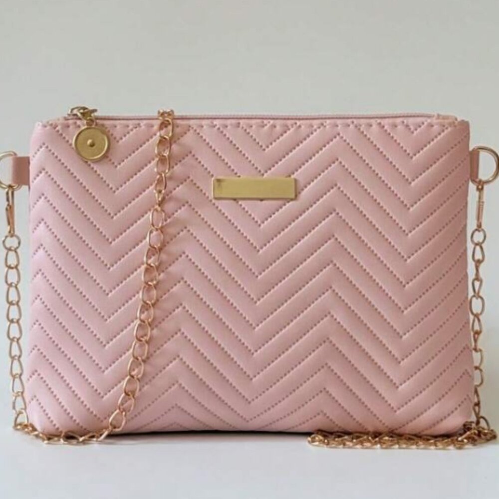 Elegant Pink Crossbody Bag